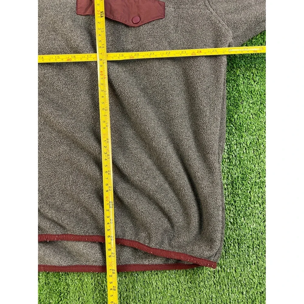 Patagonia Synchilla Snap-T Fleece Pullover Mens Large Grey Burgundy 25450FA12